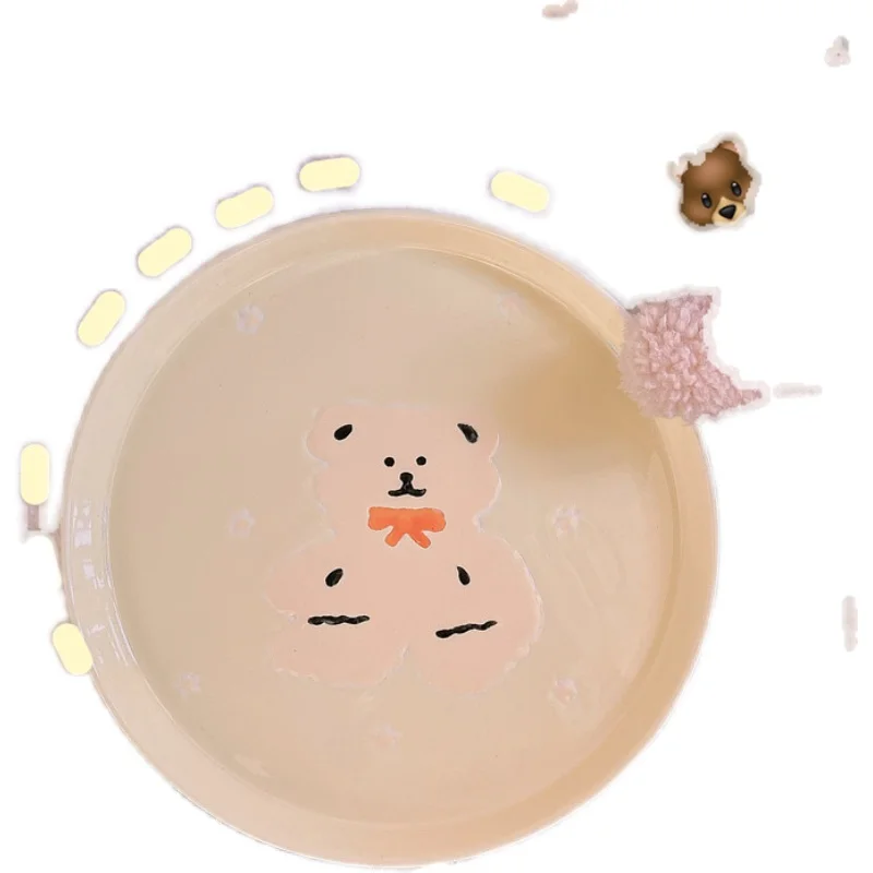 1 шт. симпатичная керамическая обеденная тарелка 4 дюйма медведь мультфильм