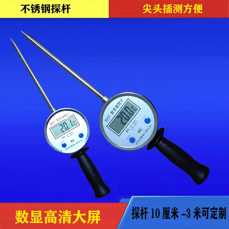 

Расширенный штекер датчика-в цифровой термометр ручной геотермальные Температура стог сена винный холодильник органическое удобрение тер...