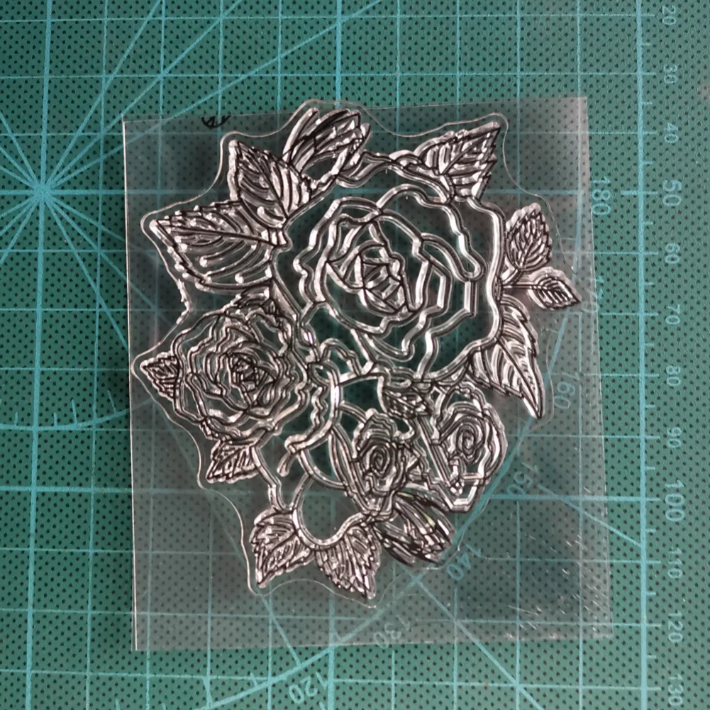 Прозрачный силиконовый штамп с цветущими цветами для скрапбукинга своими руками