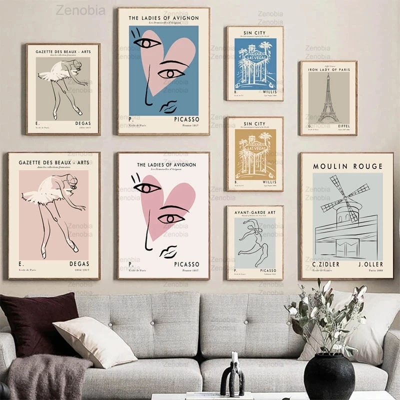 

Nordic Matisse Posters and Prints Abstract Wall Art Line Beauty Boho Decorative Painting Canvas Pictures for Living Room Decor
