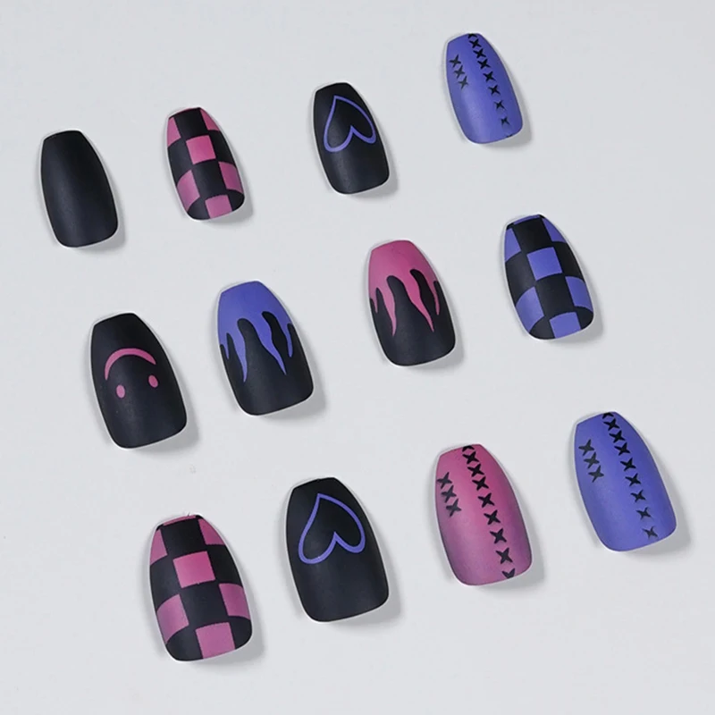 

Fake Nail Stickers Nail Patches Removable Nail Patch One Second Wearable Manicure Reuse Light And Easy To Paste