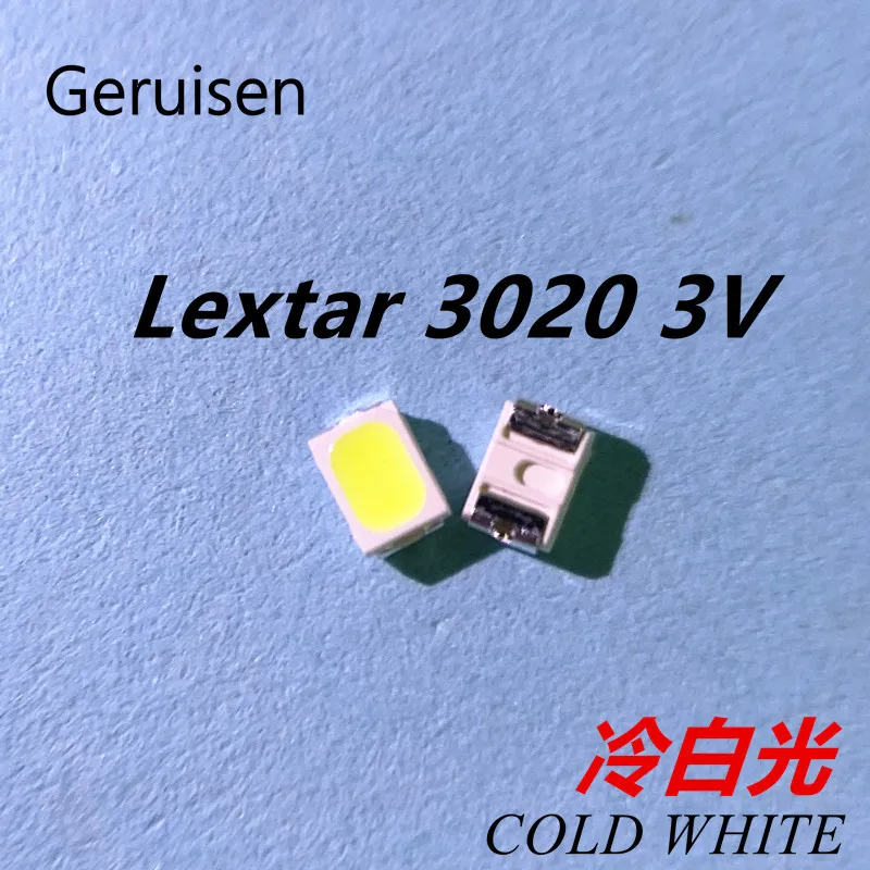 50 шт. светодиодные подсветки LEXTAR 3020 высокая мощность 0 5 Вт 3 в холодный белый