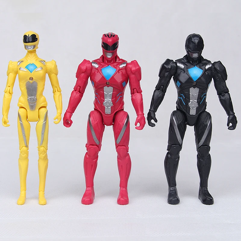 

6pcs/set 13CM Dinosaur Rangers Model Team PVC Action Figures With Led Light Toys Children kids Figurine Gift Set
