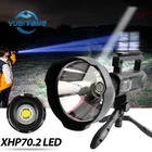 Сверхъярсветильник фонарь XHP70.2 со встроенным аккумулятором 8000 мА  ч, портативный фонарик для поиска, светодиодный фонарь для рабочего освесветильник с кронштейном, USB