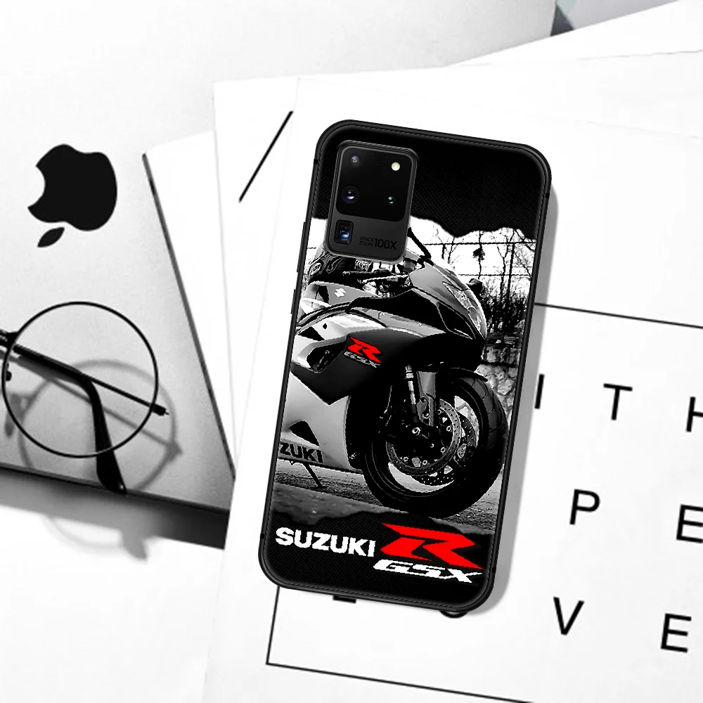 

Suzuki Gsx R Motorcycle Brand Phone Case For Samsung Galaxy S 6 7 8 9 10 E 20 UITRA FE 21 Edge Note 8 9 10 Plus black Cover Tpu