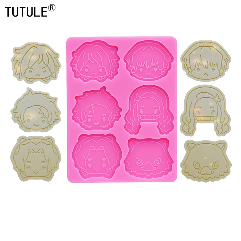 Shiny Cartoon cookie Baking Mould- epoxy Clay polymer Jewelry accessories mold-Cake Chocolate Biscuit food grade silicone mold
