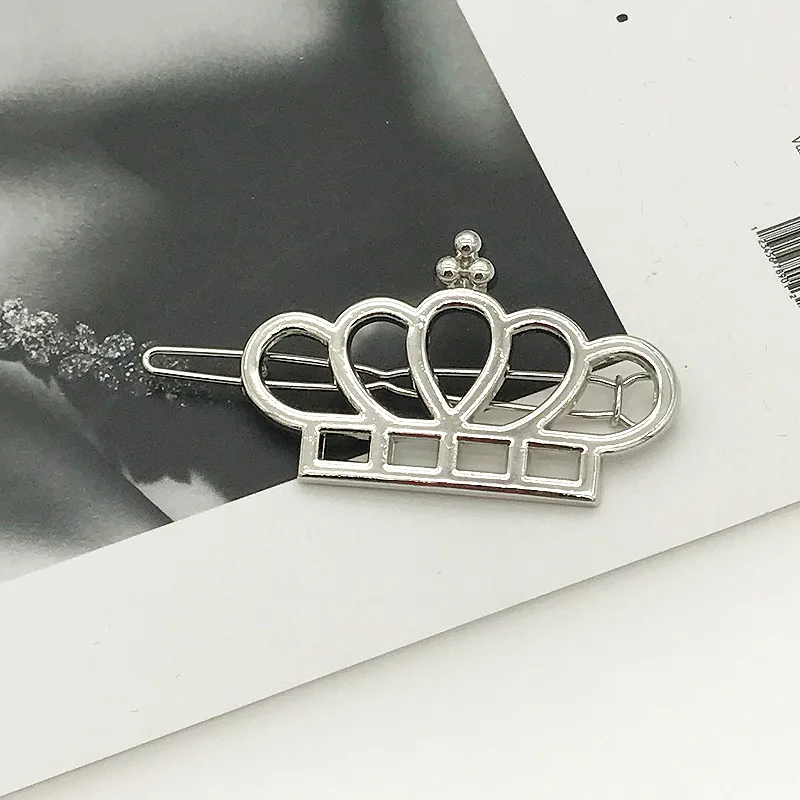 Женская треугольная заколка для волос металлическая Геометрическая из сплава со