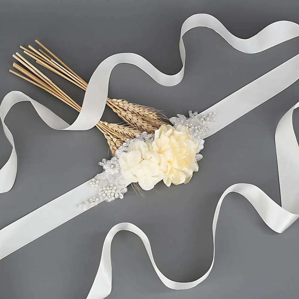 S172 ремень с цветами для свадебного платья Пояс невесты ремни бусинами Аксессуары