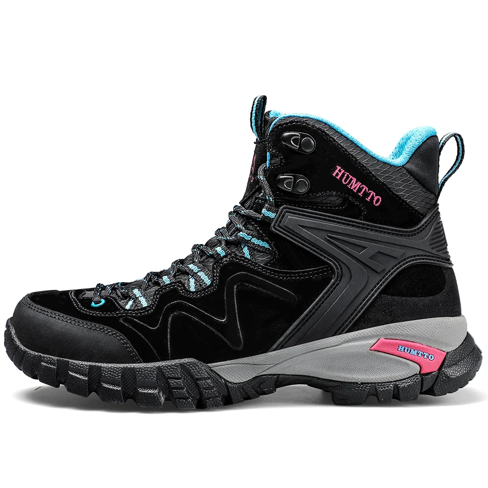 HUMTTO 2021 Waterproof Hiking Shoes for Women Leather Sport Hunting Climbing Trekking Boots Breathable Outdoor Mountain Sneakers