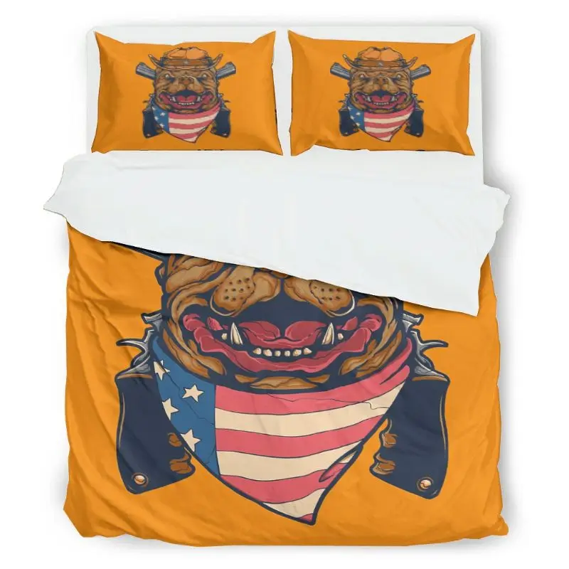 

3-Piece Queen Duvet Cover Set King Dog Printed Soft Microfiber Bedding Sets Farmhouse Bed Set with 2 Matching Pillowcases white