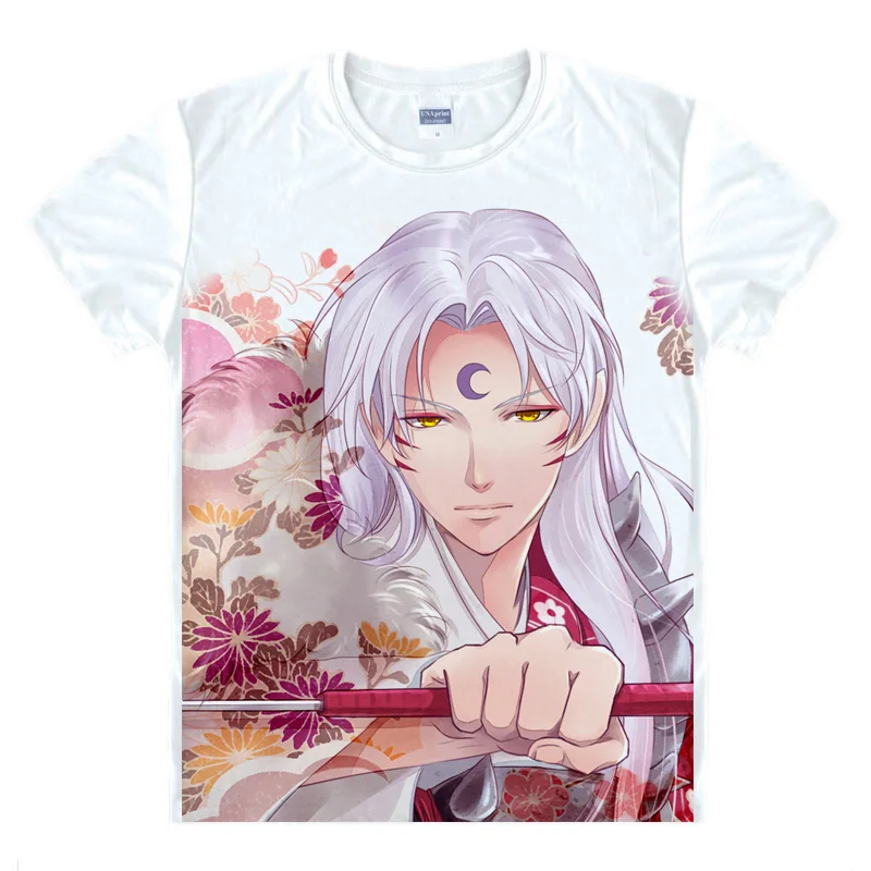 Футболка с мультяшным принтом Inuyasha топы хигураси каго сешумару косплей аниме