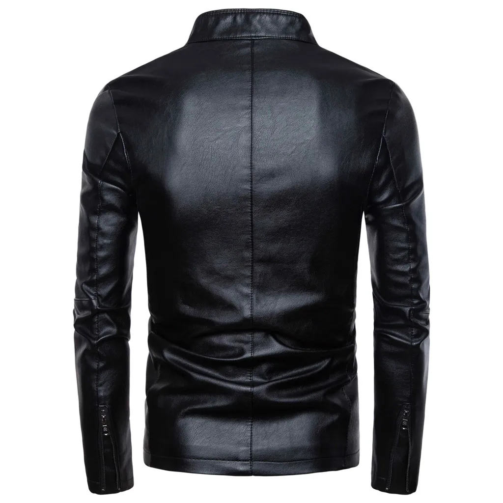 Мужская куртка с длинными рукавами Feitong однотонная в стиле ретро Осень-зима |