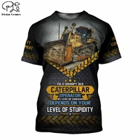 2020 summer heavy equipment fashion womenmen 3d cat excavator tshirt cat t shirt short sleeve tees shirts unisex dropshipping