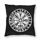 Винтажные наволочки с символами вегвизира, бархатные современные наволочки с компасом, украшение для дома