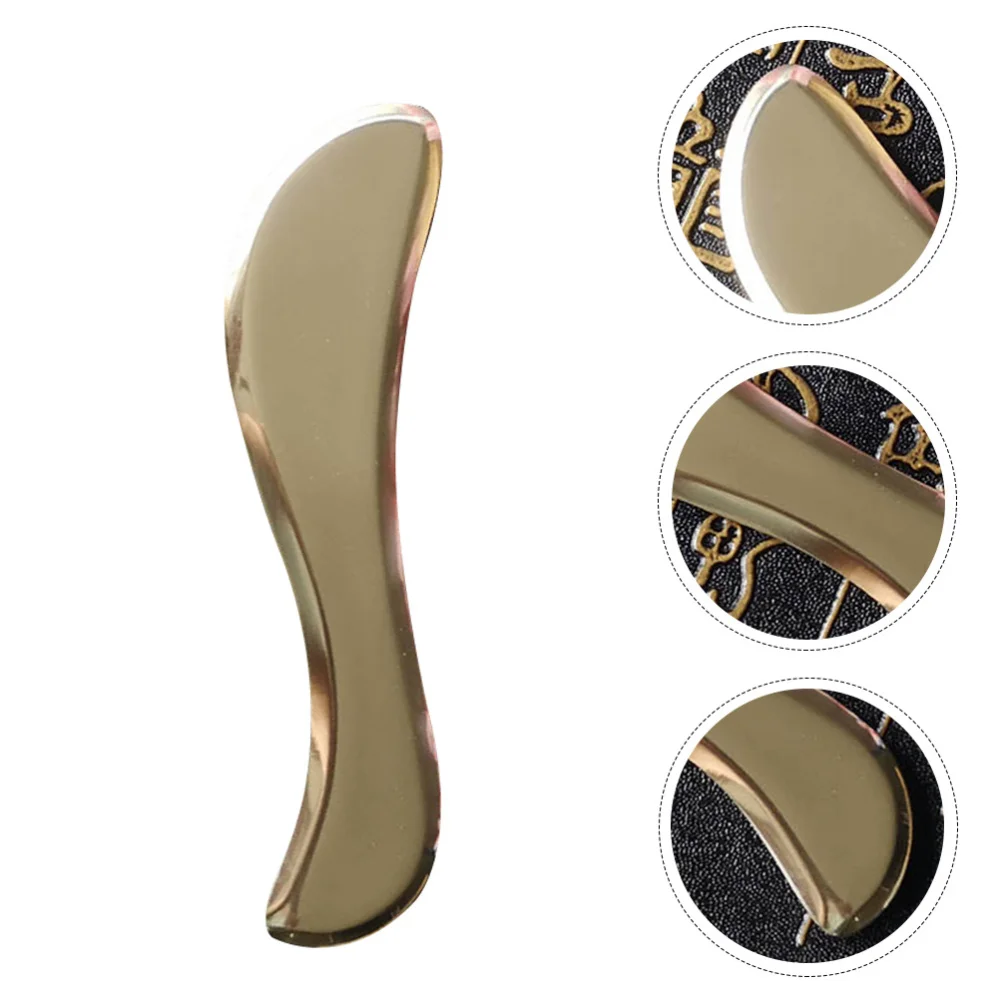 

1pc Facial Scraping Board Portable Brass Board Massaging Board (Brassy)