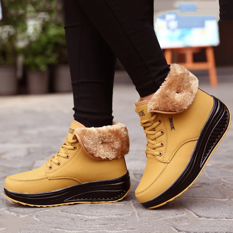Зимняя обувь женские теплые плюшевые ботинки зимние ботильоны уличная хлопковая