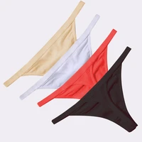 4 pcs sexy women cotton g string thongs low waist seamless female underpants comfortable ladies underwear lingerie