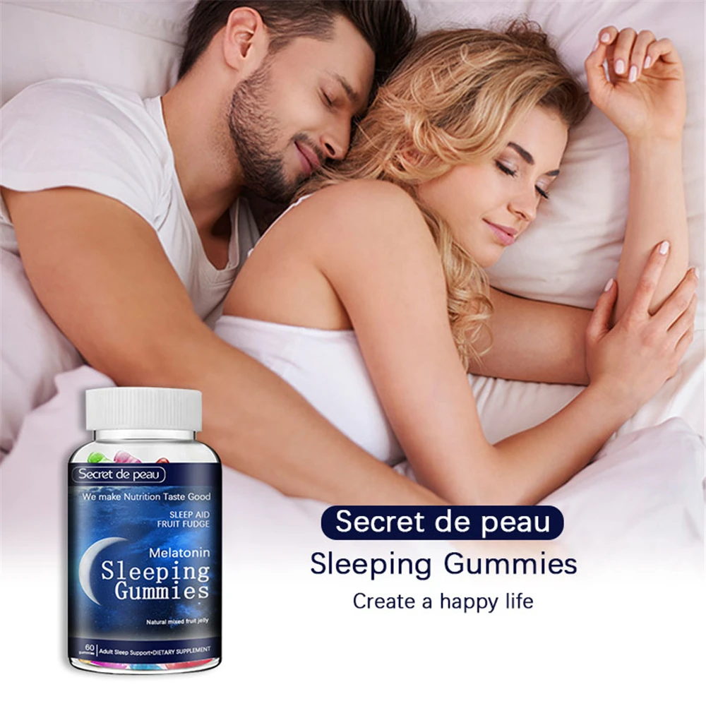 

Secret De Peau Melatonin Gummies Relieve Stress Rich In Vitamin Help Improve sleep High Quality Sleeping Melatonin Gummies