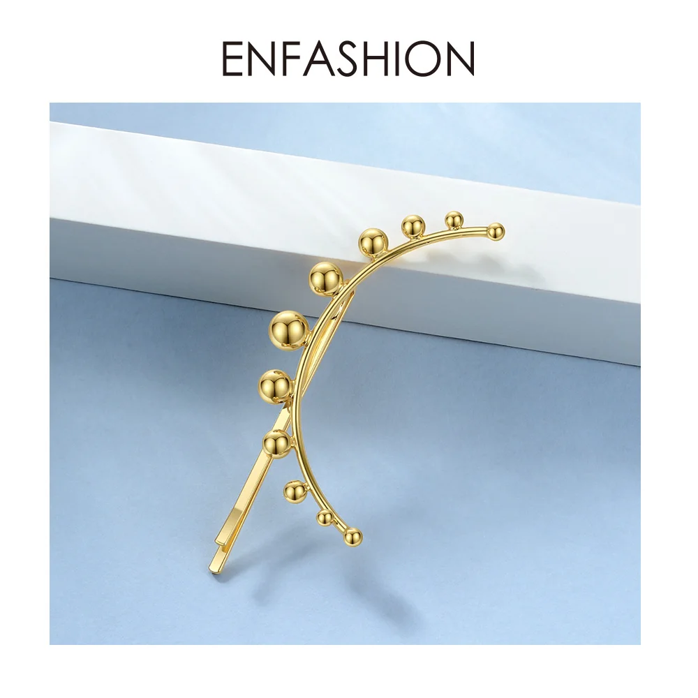 ENFASHION шариковые заколки для волос для женщин, аксессуары золотого цвета, заколки на голову, модные украшения для волос, подарки для девочек и друзей E1098