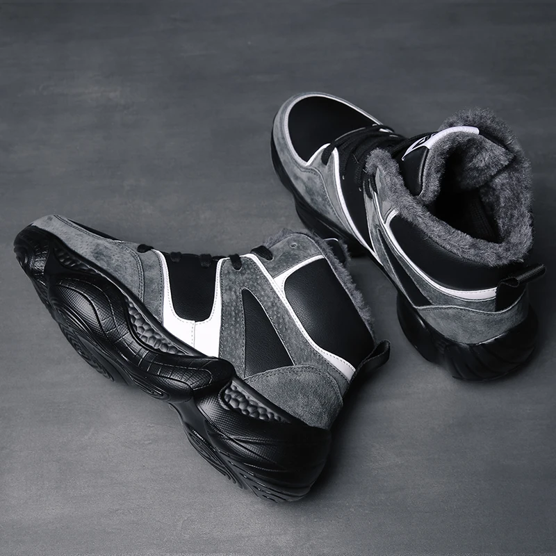 Men Boots Men Winter Super Warm Snow Boots Fur Plush High Top Ankle Boots Waterproof Sneakers Work Shoes Men Botas krasovki