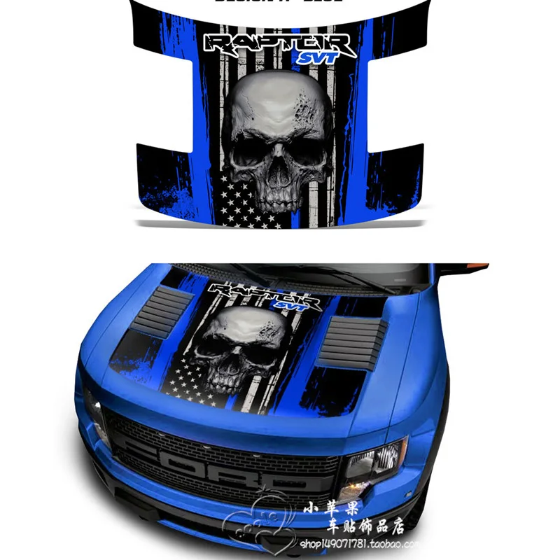 Car Sticker Modification Decorative Hood Applique Vinyl Decal For Ford F150 Raptor Head Styling | Автомобили и мотоциклы