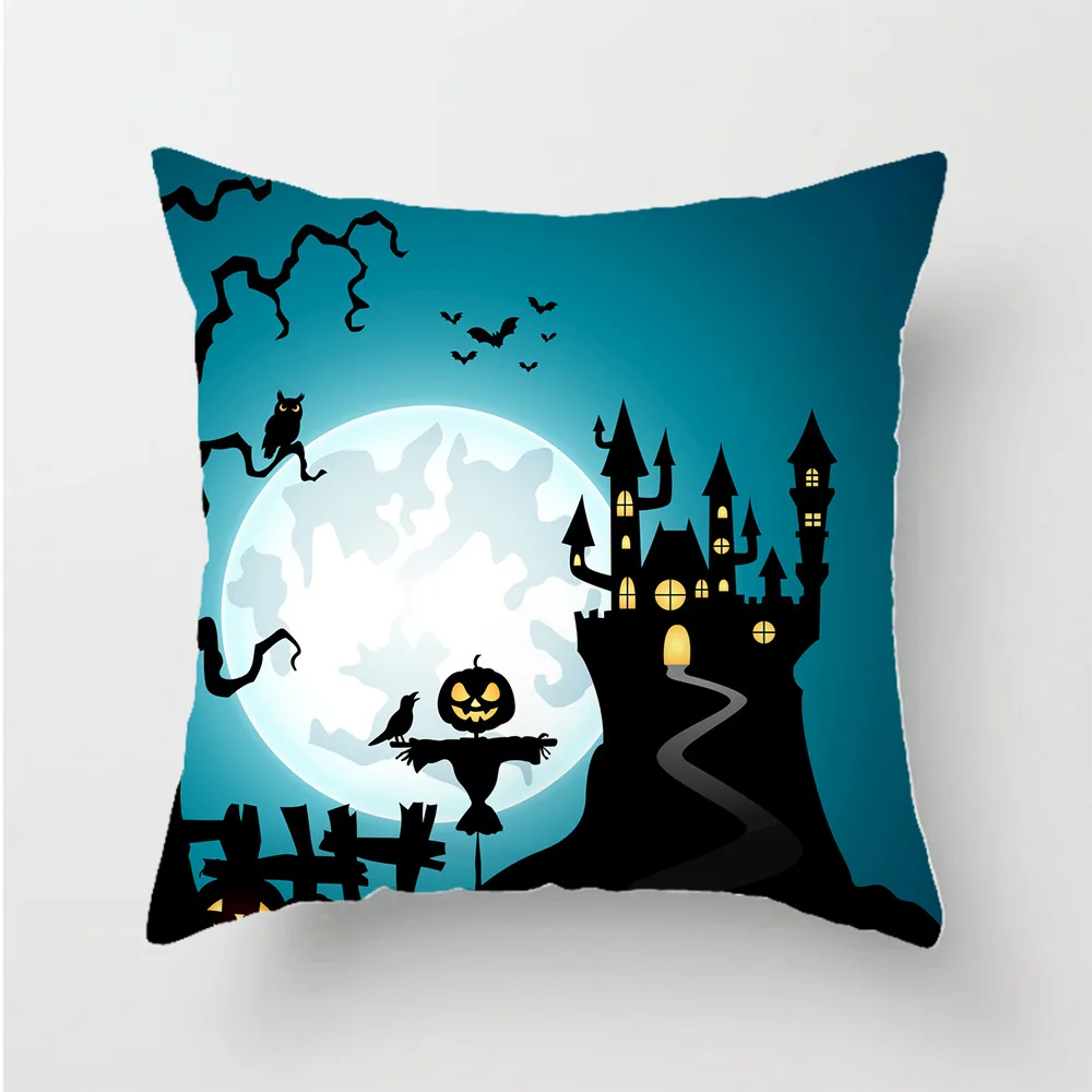 

Декоративные наволочки с 3D рисунком на Хэллоуин, однотонные, из полиэстера, декоративная наволочка, квадратная искусственная наволочка, ст...