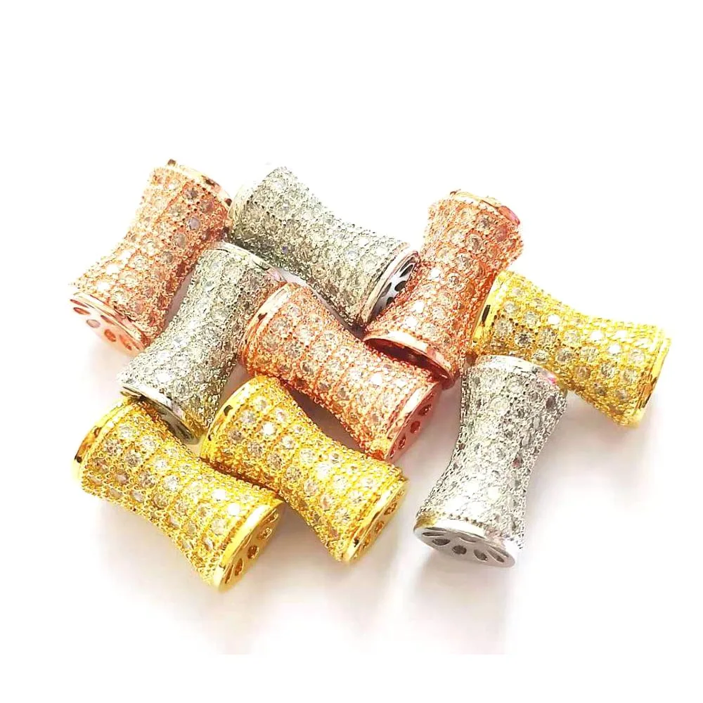 

10pcs CZ bead spacers for women DIY jewelry accessories S16