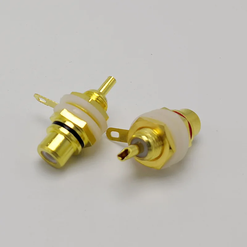RCA разъем Чистая медь с позолоченным AV RCA гнездо 8 шт./лот