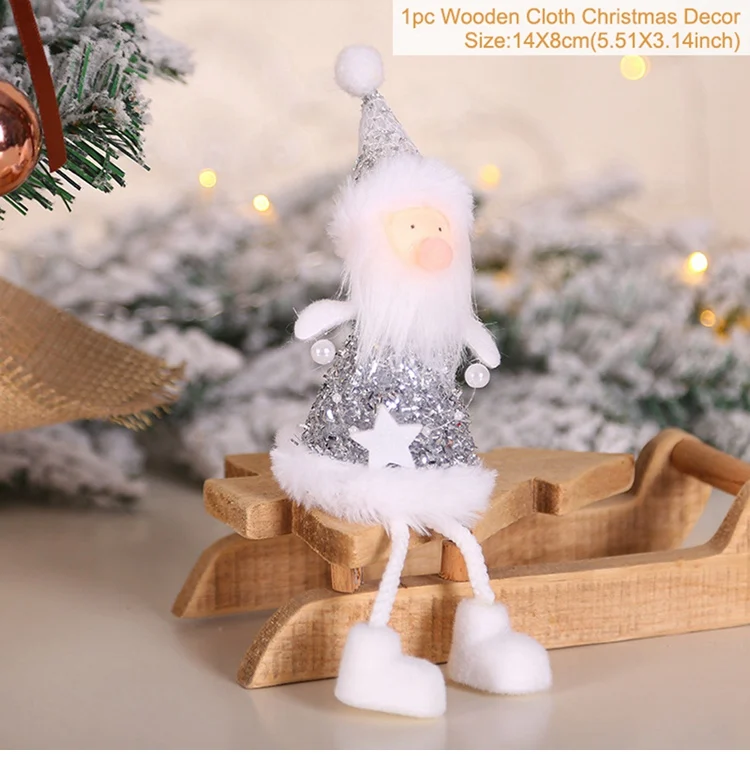 Подвесная кукла Ангел рождественские украшения для дома Рождественские Элементы подвесное Рождественское украшение Navidad Noel год - Цвет: Christmas Doll 17