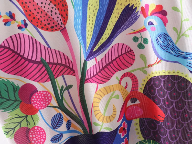 

Summer Women's Fashion floral print loose knitted vintage T-shirts A742