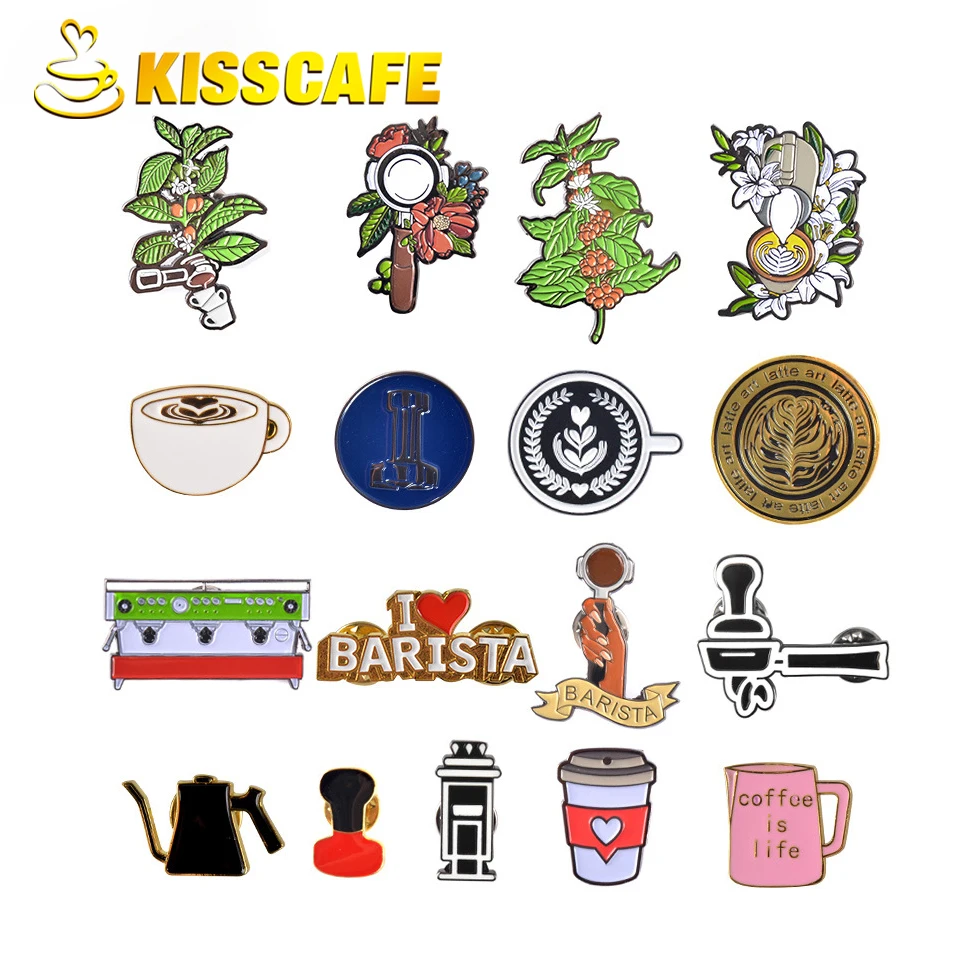 Новое поступление аксессуары для пары эспрессо брошь в виде бариста мини темпер