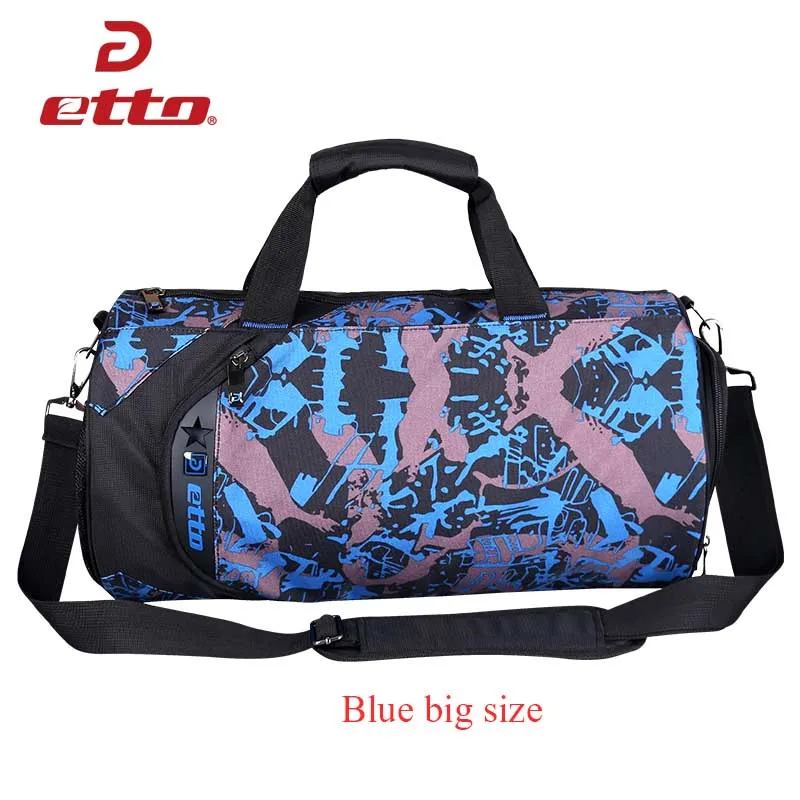 Blue Big Etto Водонепроницаемая спортивная сумка для фитнеса, тренировочная спортивная сумка, переносная дорожная сумка через плечо, независимая баскетбольная сумка для хранения обуви HAB011 - Цвет: Blue Big