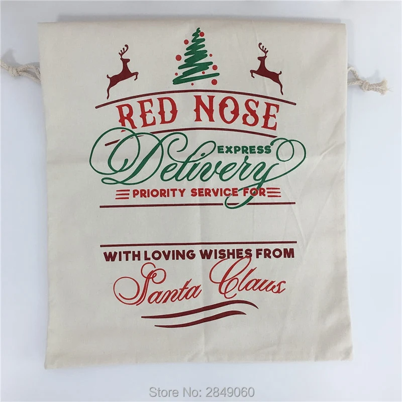 Санта мешки 20 шт подарок Клауса холщовый мешок на завязках вечерние украшения