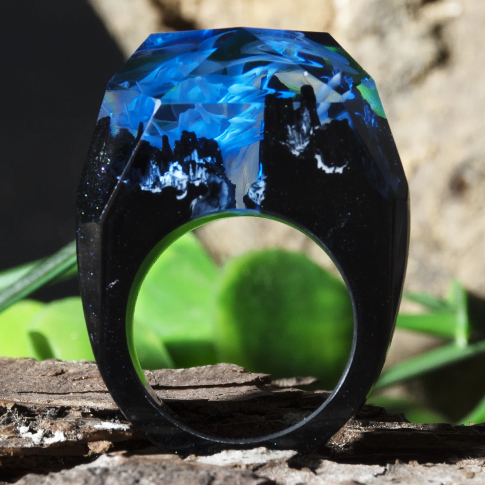 2019 Новое модное деревянное кольцо из смолы Soul of The Forest Eco эпоксидная смола ручная