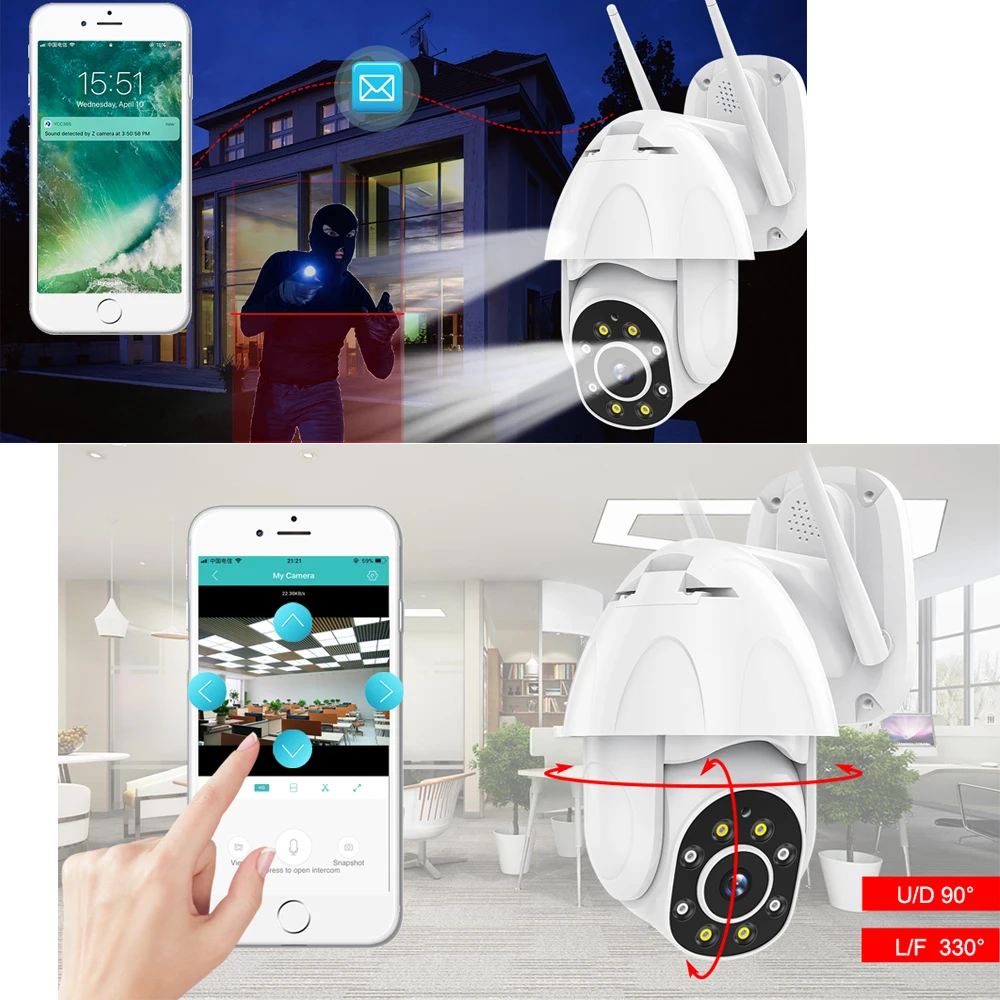 1080P HD WIFI IP камера Облачное хранилище Waterprof PTZ скоростная купольная CCTV безопасности