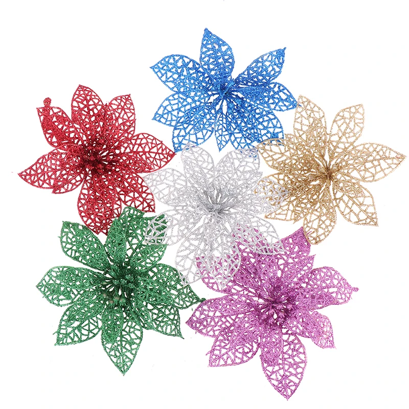 

10 _ 14 см искусственные цветы, пластиковая Искусственная елка, украшение «сделай сам», Рождественское украшение, новогодний домашний декор