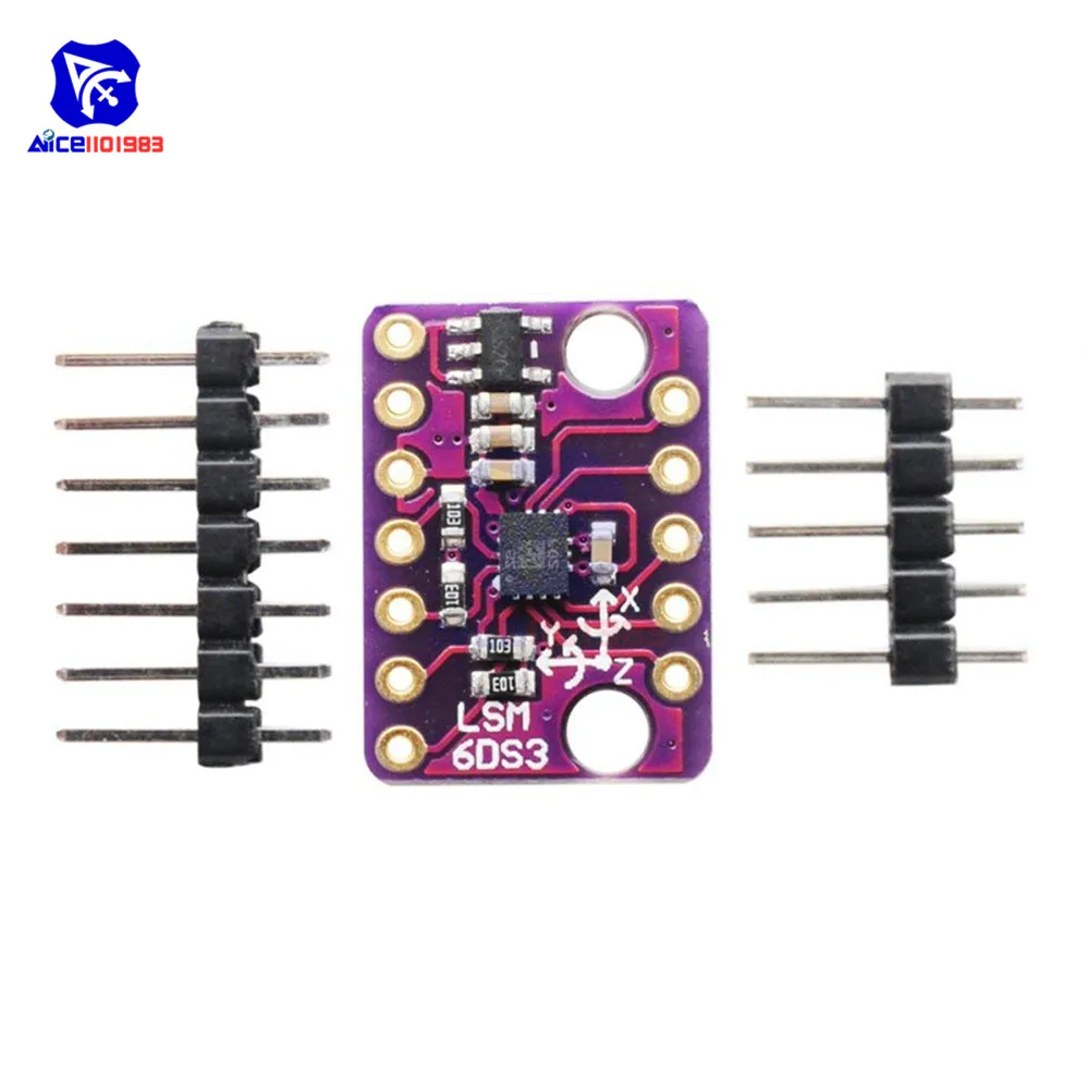 Diymore GY-LSM6DS3 3-осевой акселерометр гироскоп Фотодатчик плата SPI IIC I2C модуль