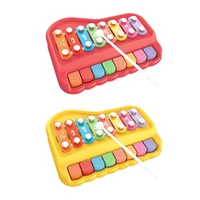 2 in 1 baby piano xylophone with 8 multicolored keyboard musical instrument toys