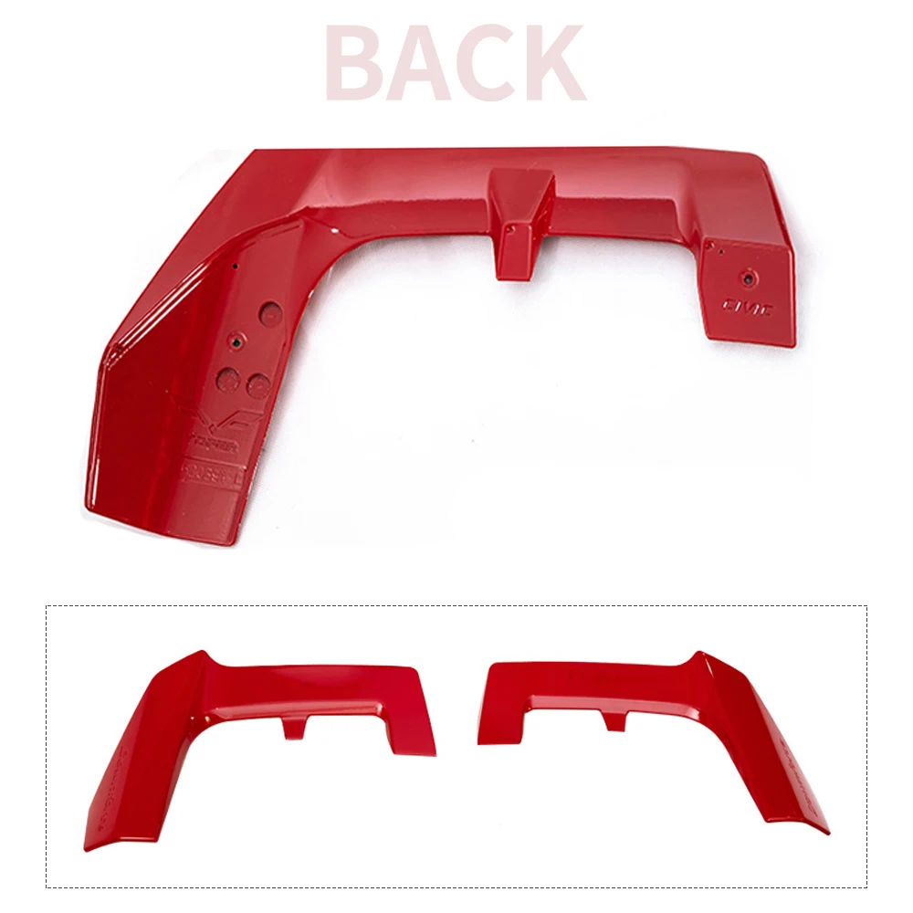 2pcs for honda civic hatchback top spoiler yofer rear wing abs trim body kit racing tuning part fk7 accessories 2020 2021 free global shipping
