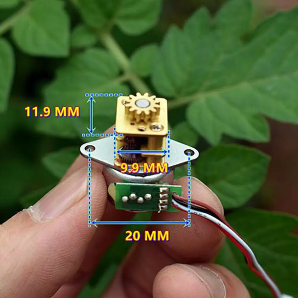 2 фазный 4 проводной мини 15 мм шаговый электродвигатель постоянного тока 6 12 вольт