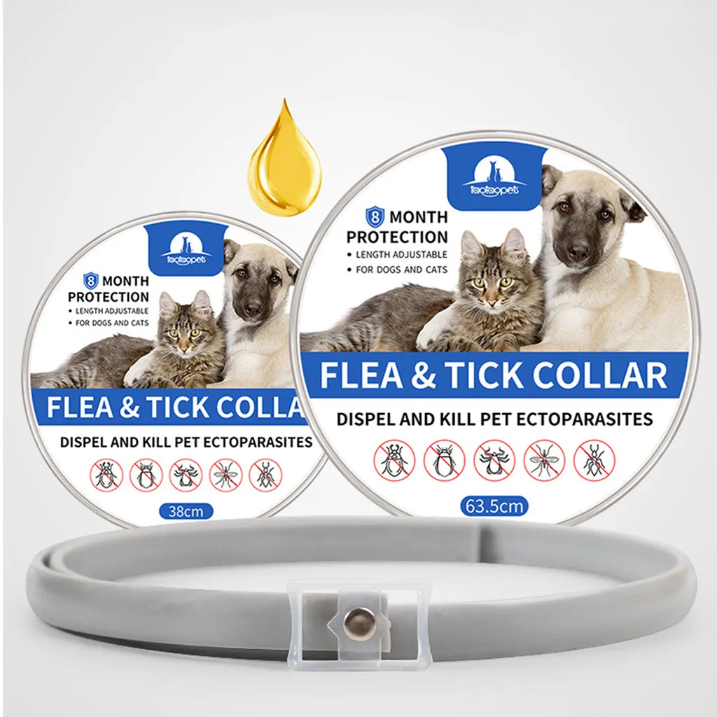 Удаляет блох и клещей ошейник для собак кошек до 8 месяцев семейный против