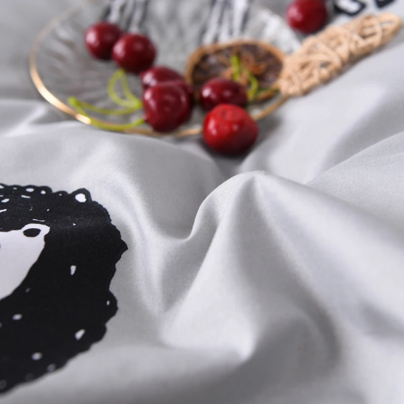 

Cartoon Animals Duvet Cover 3pcs Quilt Cover Pillowcases Bedding Set Queen King Size Comforter Cover Single Double Bedclothes