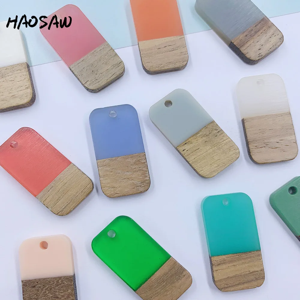 HAOSAW выбрать 6 шт./лот материал древесины/полу смолы/мульти дизайн/прямоугольной