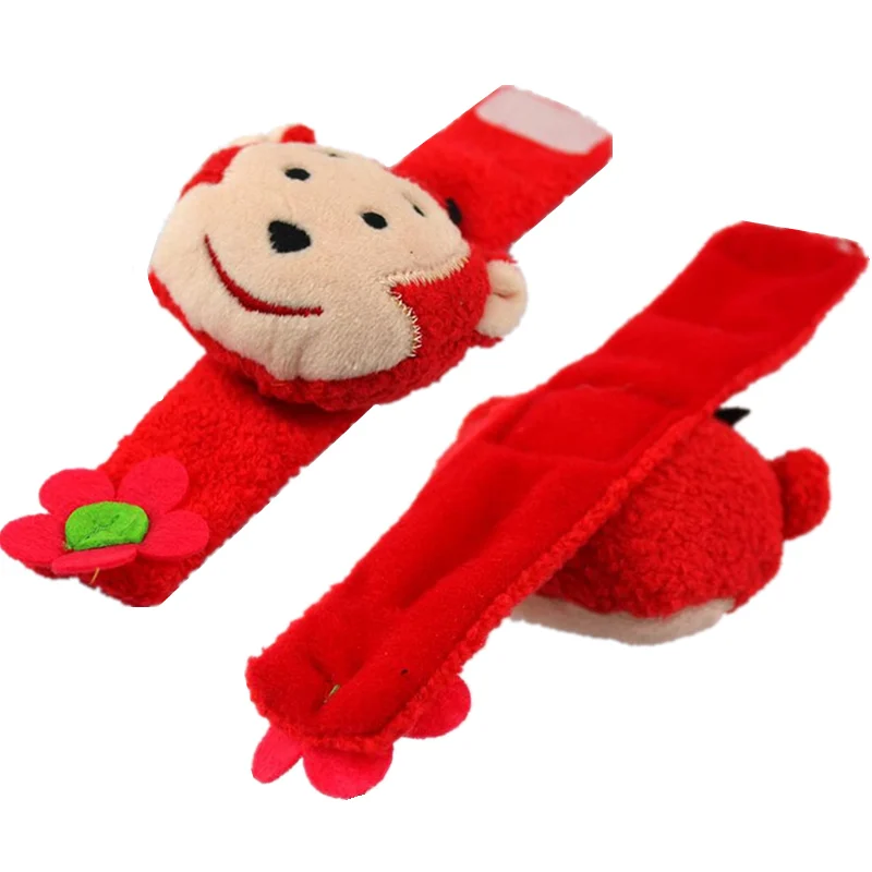 Cartoon Animal Baby Rattles Baby Toy Wrist Strap Children Infant Soft Handbells Plush Toy 0-12 Months M0038