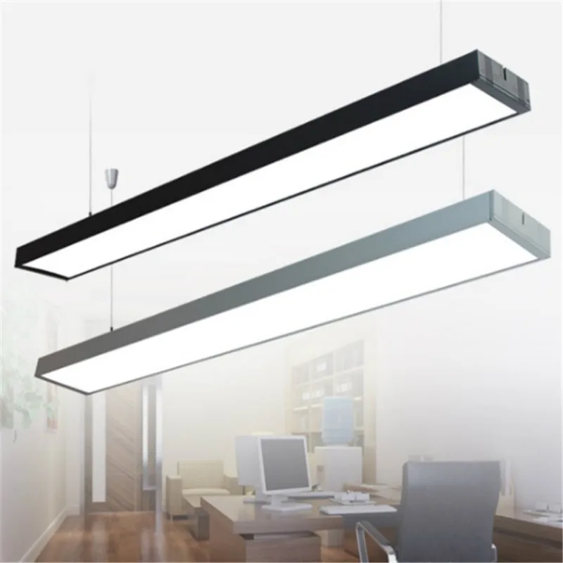 Ultra-thin 1.2m long LED office chandelier light minimalist office creative bar light can be mounted on the ceiling lamp