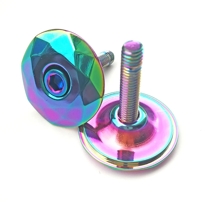 

Cycling 8 inch Bike Stem Top Cap Bicycle Headset Cap Cover with Bolt Burnt Blue Bike Tools Accessories for 28.6mm Fork Head