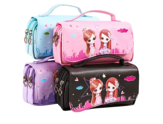 Сумка карандаш школьный пенал большой емкости кавай мешочек мультфильм