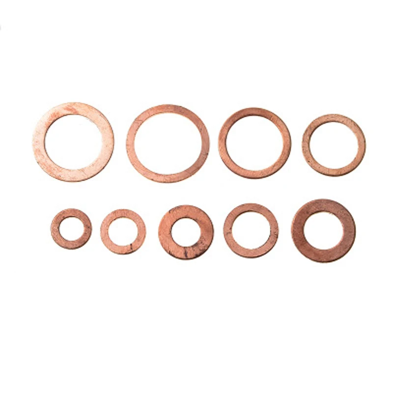 CHIZIYO 200pcs/Set M5-M14 Solid Copper Gaskets Washers Flat Ring Sump Plug Oil Seal Assorted Set Professional Car Accessories | Автомобили