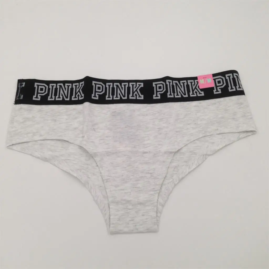 Чистый цвет алфавитный хлопок спортивный комфорт дамское нижнее белье со