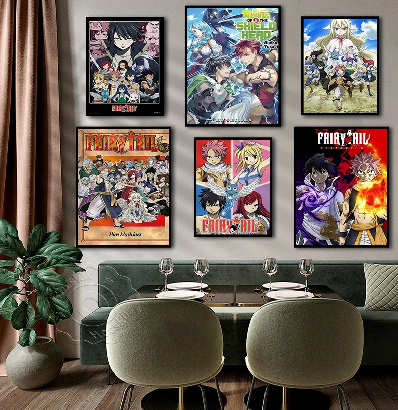 

Anime Fairy Tail Poster, Wall Art, Fairy Tail Wall Decor, Anime Poster, Fairy Tail Wall Picture, Kids Room, Home Decor, Gift